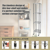 Modular Wire Storage Shelf 450 x 450 x 1800mm Steel Shelving Furniture Kings Warehouse 