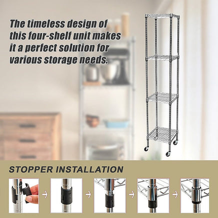 Modular Wire Storage Shelf 450 x 450 x 1800mm Steel Shelving Furniture Kings Warehouse 
