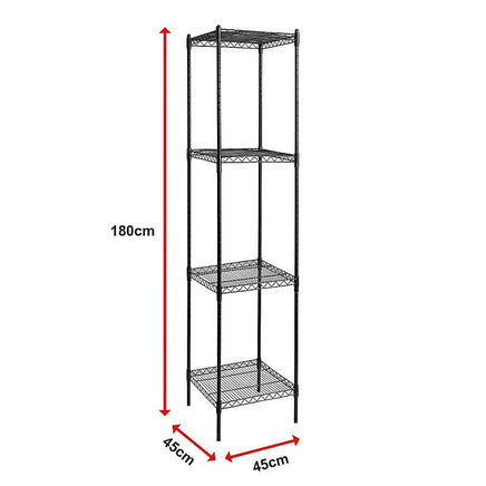 Modular Wire Storage Shelf 450 x 450 x 1800mm Steel Shelving Furniture Kings Warehouse 