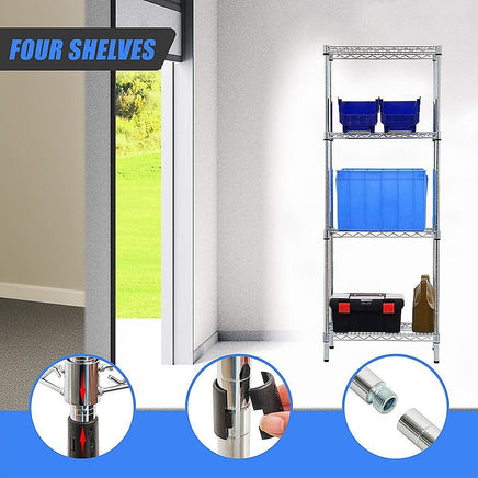 Modular Wire Storage Shelf 450 x 450 x 1800mm Steel Shelving Furniture Kings Warehouse 