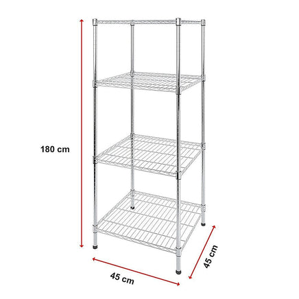 Modular Wire Storage Shelf 450 x 450 x 1800mm Steel Shelving Furniture Kings Warehouse 