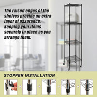 Modular Wire Storage Shelf 450 x 450 x 1800mm Steel Shelving Furniture Kings Warehouse 