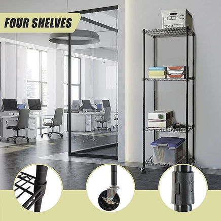 Modular Wire Storage Shelf 450 x 450 x 1800mm Steel Shelving Furniture Kings Warehouse 