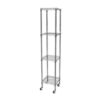 Modular Wire Storage Shelf 450 x 450 x 1800mm Steel Shelving Furniture Kings Warehouse 