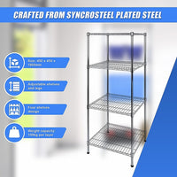 Modular Wire Storage Shelf 450 x 450 x 1800mm Steel Shelving Furniture Kings Warehouse 