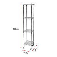 Modular Wire Storage Shelf 450 x 450 x 1800mm Steel Shelving Furniture Kings Warehouse 