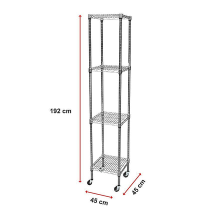 Modular Wire Storage Shelf 450 x 450 x 1800mm Steel Shelving Furniture Kings Warehouse 
