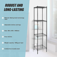 Modular Wire Storage Shelf 450 x 450 x 1800mm Steel Shelving Furniture Kings Warehouse 