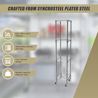 Modular Wire Storage Shelf 450 x 450 x 1800mm Steel Shelving Furniture Kings Warehouse 