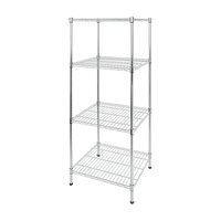 Modular Wire Storage Shelf 600 x 600 x 1800mm Steel Shelving Furniture Kings Warehouse 