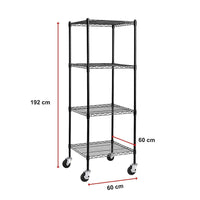Modular Wire Storage Shelf 600 x 600 x 1800mm Steel Shelving Furniture Kings Warehouse 