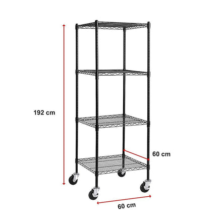 Modular Wire Storage Shelf 600 x 600 x 1800mm Steel Shelving Furniture Kings Warehouse 
