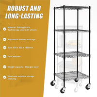 Modular Wire Storage Shelf 600 x 600 x 1800mm Steel Shelving Furniture Kings Warehouse 