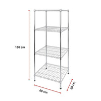 Modular Wire Storage Shelf 600 x 600 x 1800mm Steel Shelving Furniture Kings Warehouse 