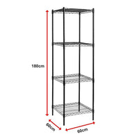 Modular Wire Storage Shelf 600 x 600 x 1800mm Steel Shelving Furniture Kings Warehouse 