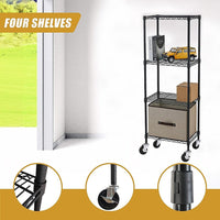 Modular Wire Storage Shelf 600 x 600 x 1800mm Steel Shelving Furniture Kings Warehouse 