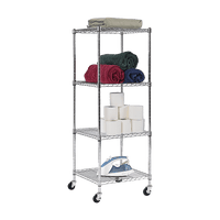 Modular Wire Storage Shelf 600 x 600 x 1800mm Steel Shelving Furniture Kings Warehouse 
