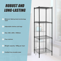 Modular Wire Storage Shelf 600 x 600 x 1800mm Steel Shelving Furniture Kings Warehouse 
