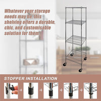 Modular Wire Storage Shelf 600 x 600 x 1800mm Steel Shelving Furniture Kings Warehouse 