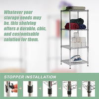 Modular Wire Storage Shelf 600 x 600 x 1800mm Steel Shelving Furniture Kings Warehouse 