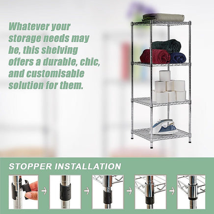 Modular Wire Storage Shelf 600 x 600 x 1800mm Steel Shelving Furniture Kings Warehouse 