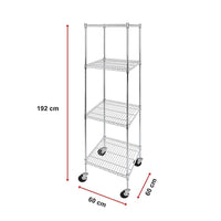 Modular Wire Storage Shelf 600 x 600 x 1800mm Steel Shelving Furniture Kings Warehouse 