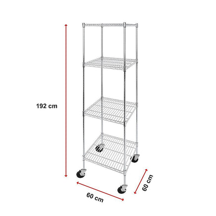 Modular Wire Storage Shelf 600 x 600 x 1800mm Steel Shelving Furniture Kings Warehouse 