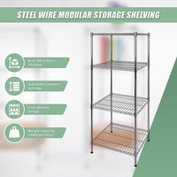 Modular Wire Storage Shelf 600 x 600 x 1800mm Steel Shelving Furniture Kings Warehouse 