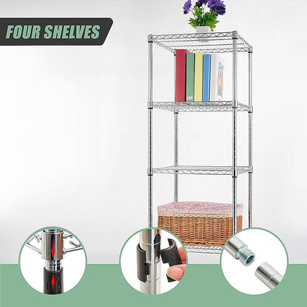 Modular Wire Storage Shelf 600 x 600 x 1800mm Steel Shelving Furniture Kings Warehouse 