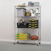 Modular Wire Storage Shelf 900 x 350 x 1800mm Steel Shelving Furniture Kings Warehouse 