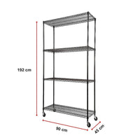 Modular Wire Storage Shelf 900 x 450 x 1800mm Steel Shelving Furniture Kings Warehouse 