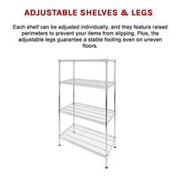 Modular Wire Storage Shelf 900 x 450 x 1800mm Steel Shelving Furniture Kings Warehouse 