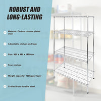 Modular Wire Storage Shelf 900 x 450 x 1800mm Steel Shelving Furniture Kings Warehouse 