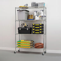 Modular Wire Storage Shelf 900 x 450 x 1800mm Steel Shelving Furniture Kings Warehouse 