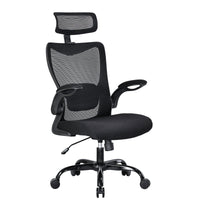 MONA Ergonomic High Back Flipped Armrest Task Chair In Black Kings Warehouse 
