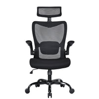 MONA Ergonomic High Back Flipped Armrest Task Chair In Black Kings Warehouse 