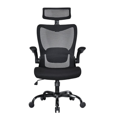 MONA Ergonomic High Back Flipped Armrest Task Chair In Black Kings Warehouse 
