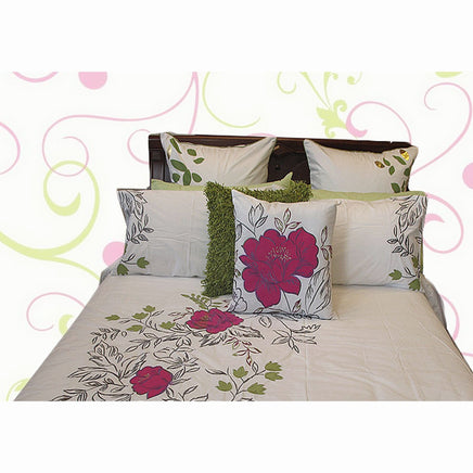 Monique Embroidery Quilt Cover Set DOUBLE Home & Garden Kings Warehouse 