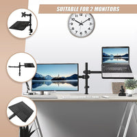 Monitor Mount & Laptop and Tablet Shelf Stands Holders Adjustable Workspace Arm Electronics Kings Warehouse 