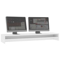 Monitor Stand White 100x24x13 cm Engineered Wood Kings Warehouse 
