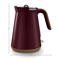 Morphy Richards 1.5L Aspect Kettle - Maroon with Cork-Effect Trim Kings Warehouse 