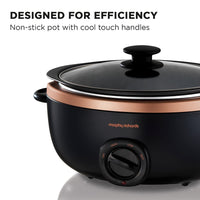 Morphy Richards 3.5l Sear & Stew Slow Cooker - Rose Gold Kings Warehouse 