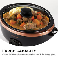 Morphy Richards 3.5l Sear & Stew Slow Cooker - Rose Gold Kings Warehouse 