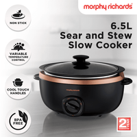 Morphy Richards 6.5l Sear & Stew Slow Cooker - Rose Gold Kings Warehouse 