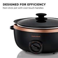 Morphy Richards 6.5l Sear & Stew Slow Cooker - Rose Gold Kings Warehouse 