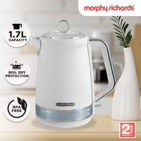 Morphy Richards Illumination Jug Kettle 1.7l - White Kings Warehouse 