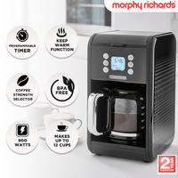 Morphy Richards Verve Filtered Coffee Maker With Timer - Black Kings Warehouse 