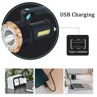 Most Powerful 1200lm LED Flashlight Super Bright Torch Lamp USB Rechargeable Outdoor Kings Warehouse 