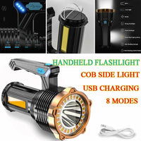 Most Powerful 1200lm LED Flashlight Super Bright Torch Lamp USB Rechargeable Outdoor Kings Warehouse 