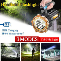 Most Powerful 1200lm LED Flashlight Super Bright Torch Lamp USB Rechargeable Outdoor Kings Warehouse 